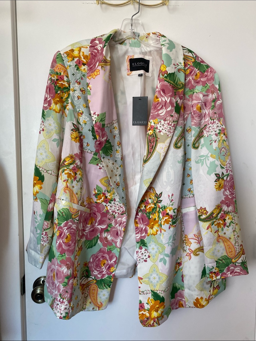 ELOQUII Pastel Floral Blazer Jacket NWT!